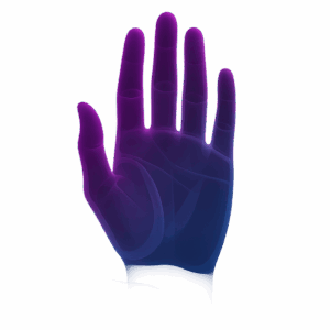 Stylized hand symbolizing the proven international expertise of Social Media Consulting in diverse sectors like culture, music, and tourism